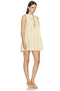 view 2 of 3 Maren Pleated Mini Dress in Butter Yellow