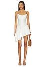 view 1 of 5 Mahika Asymmetrical Mini Dress in White