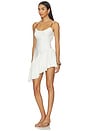 view 3 of 5 Mahika Asymmetrical Mini Dress in White