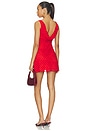 view 3 of 3 Farren Boat Neck Mini Dress in Red Dot