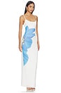 view 2 of 3 Nadia Maxi Dress in White & Blue Floral