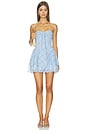 view 1 of 4 Dara Strapless Mini Dress in Blue Plaid