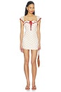 view 1 of 3 Marianne Mini Dress in Ivory & Red Dot