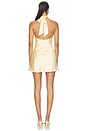 view 3 of 4 Stevie Halter Mini Dress in Yellow & Brown Dot