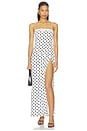 view 1 of 4 VESTIDO CINDY  in White & Black Dot