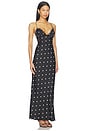 view 2 of 4 x Blake Evin Isabella Slip Maxi Dress in Black & White Dot