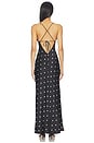 view 4 of 4 x Blake Evin Isabella Slip Maxi Dress in Black & White Dot