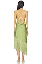 view 3 of 3 Natalina Fringe Midi Dress in Pear Green