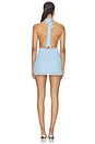 view 3 of 3 Shirley Halter Mini Dress in Blue Floral