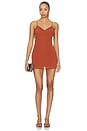 view 1 of 4 Itzyana Beaded Mini Dress in Rust