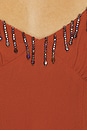 view 4 of 4 Itzyana Beaded Mini Dress in Rust