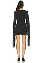 view 4 of 3 Cloie Cape Mini Dress in Black