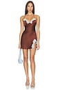 view 1 of 3 Jennyfer Mini Dress in Brown & Blue