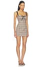 view 2 of 4 Flora Mini Dress in Brown Plaid