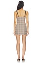 view 4 of 4 Flora Mini Dress in Brown Plaid