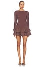 view 1 of 3 Sabreen Mini Dress in Brown