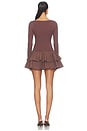 view 4 of 3 Sabreen Mini Dress in Brown