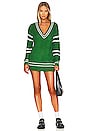 view 1 of 4 Cassandra Sweater Dress in Green & White