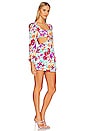 view 2 of 3 Sonya Cut Out Dress in Purple Floral