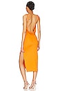 view 4 of 4 Mieko Cowl Back Dress in Orange