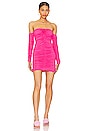 view 1 of 3 Shanice Ruched Mini Dress in Pink