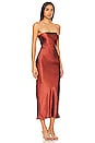 view 2 of 3 Emma Strapless Maxi Dress in Chocolate