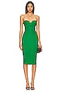 view 1 of 3 VESTIDO MIDI SOPHIA STRAPLESS in Kelly Green