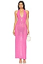 view 1 of 3 Lisse Halter Maxi Dress in Hot Pink