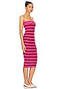 view 2 of 3 Lesley Ribbed Strapless Dress in Pink Multi