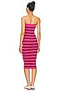 view 3 of 3 Lesley Ribbed Strapless Dress in Pink Multi
