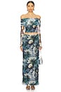view 1 of 3 Esmeralda Maxi Skirt Set in Blue Floral