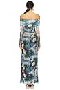 view 3 of 3 Esmeralda Maxi Skirt Set in Blue Floral