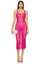 view 1 of 4 Adelida Crochet Midi Dress in Pink