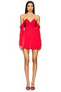 view 1 of 3 Regina Off Shoulder Dress in Cherry Red