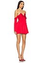 view 2 of 3 Regina Off Shoulder Dress in Cherry Red