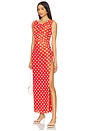 view 1 of 4 Cora Maxi Dress in Red & White