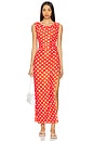 view 2 of 4 Cora Maxi Dress in Red & White