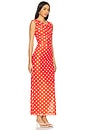 view 3 of 4 Cora Maxi Dress in Red & White