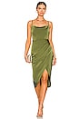 view 1 of 3 Adonia Wrap Midi Dress in Olive