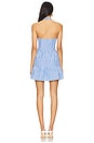 view 3 of 4 Davina Halter Mini Dress in Blue Stripe