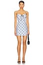 view 1 of 3 Cassidy Mini Dress in Baby Blue Dot