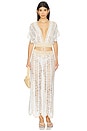 view 1 of 3 Mayla Skirt Set in White And Taupe