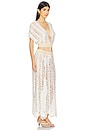 view 2 of 3 Mayla Skirt Set in White And Taupe