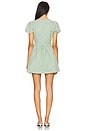 view 3 of 4 Heather Mini Dress in Green Stripe