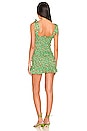 view 3 of 3 Despina Ruched Mini Dress in Green Floral