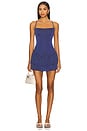 view 1 of 4 Avery Mini Dress in Navy Polka Dot