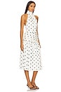 view 2 of 3 x Yhasmina Ferrara Carmina Halter Midi Dress in White & Black Dot
