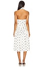 view 3 of 3 x Yhasmina Ferrara Carmina Halter Midi Dress in White & Black Dot