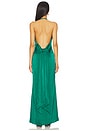 view 4 of 4 Piper Bow Back Gown in Emerald Green