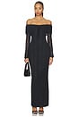 view 1 of 3 Annabelle Off Shoulder Maxi in Black
